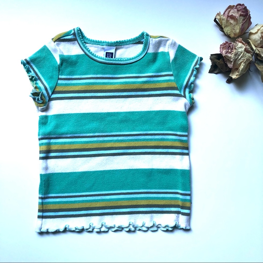 Gap short sleeve stripe shirt- Girls 2 yrs